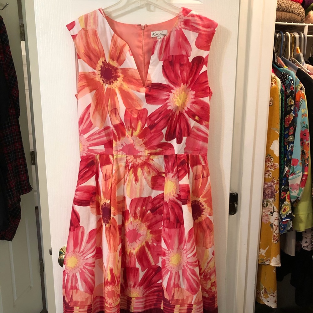 Kim Rogers sleeveless floral dress